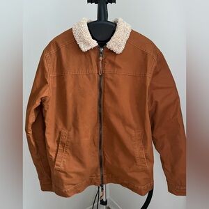 Publish Tan Bomber Jacket with Sherpa Collar